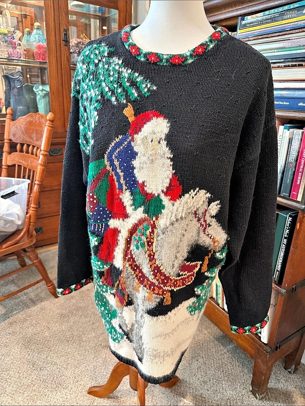 Christmas Horse Crewneck Sweater